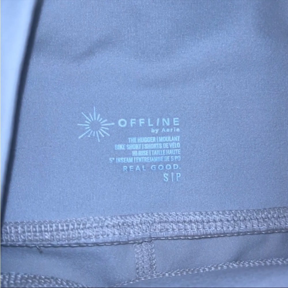 Offline By Aerie The Hugger 5” Pocket High-Waisted Tan Biker Shorts - Picture 4 of 4